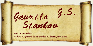 Gavrilo Stankov vizit kartica